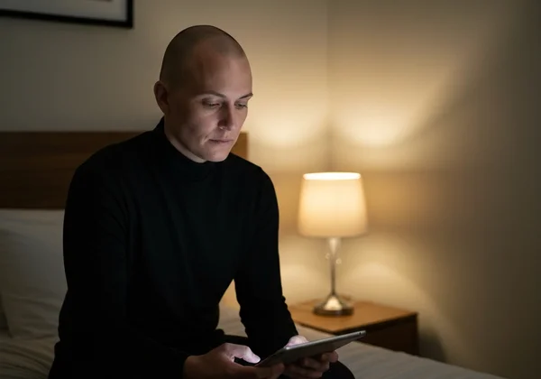 Person reflecting on self-assessment questions about addiction