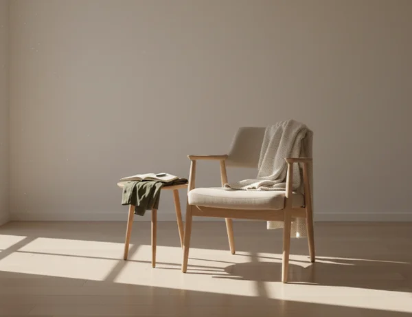 Calm chair with a support notebook