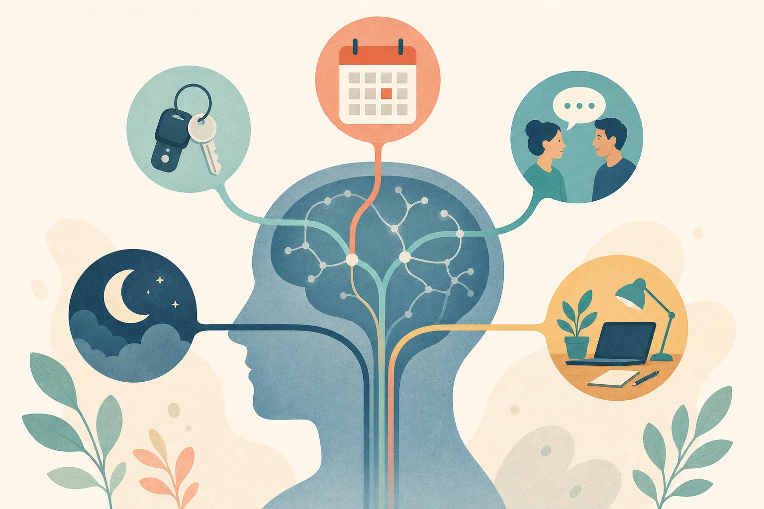 Brain pathways and daily routines